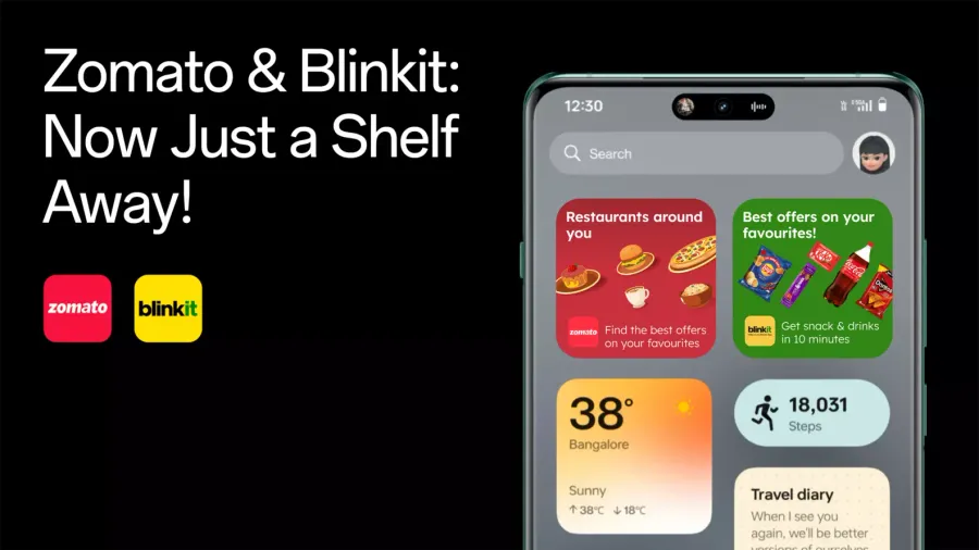 Live Alerts feature for Zomato and Blinkit on OnePlus Shelf