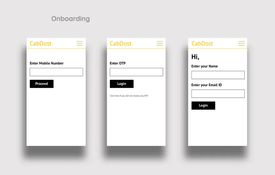 Cabdost: ITR filing flow