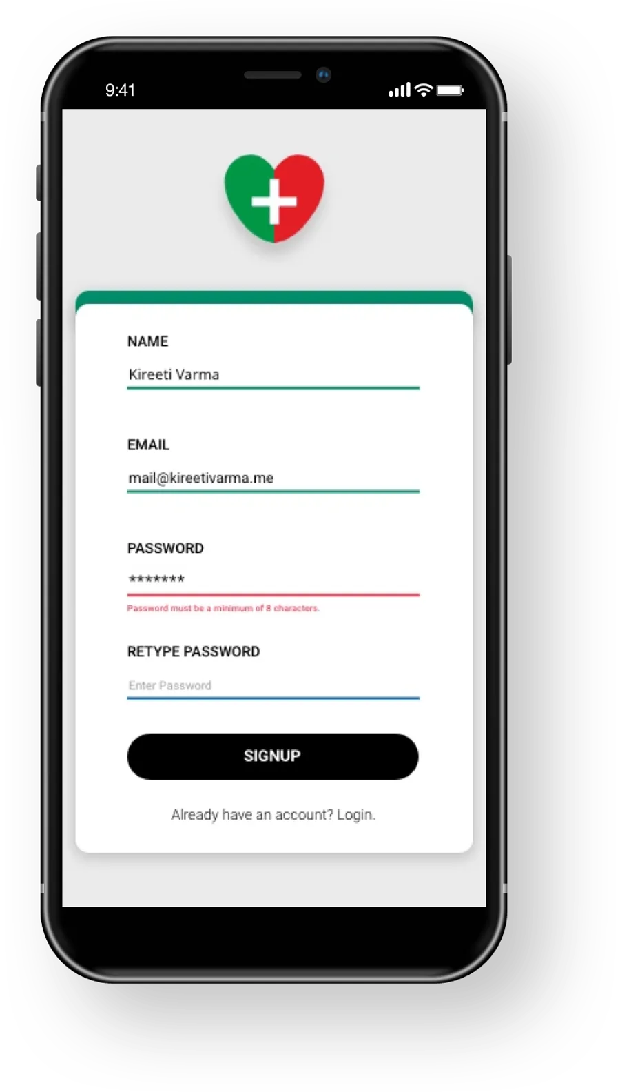 Swasth data collection PWA — screen 3