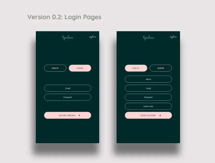 Tymline design iteration 2