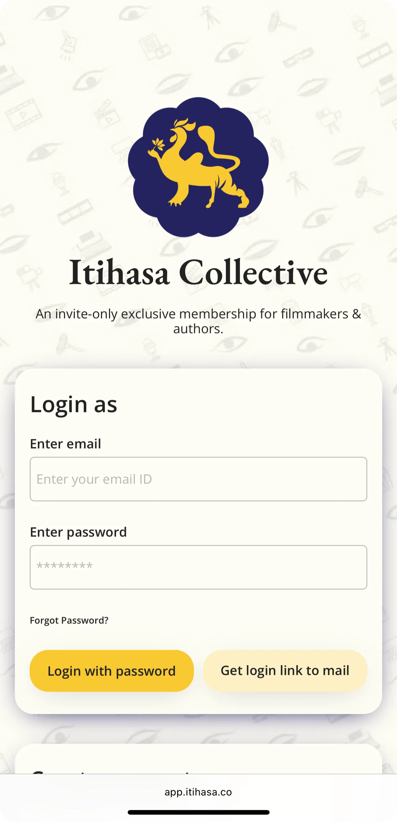 Itihasa Collective App Screen