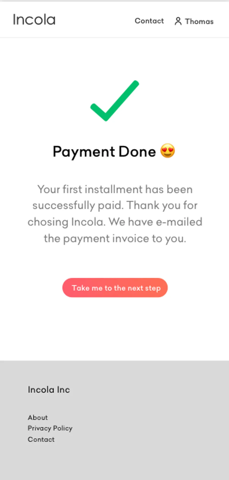Incola app — onboarding screen 5