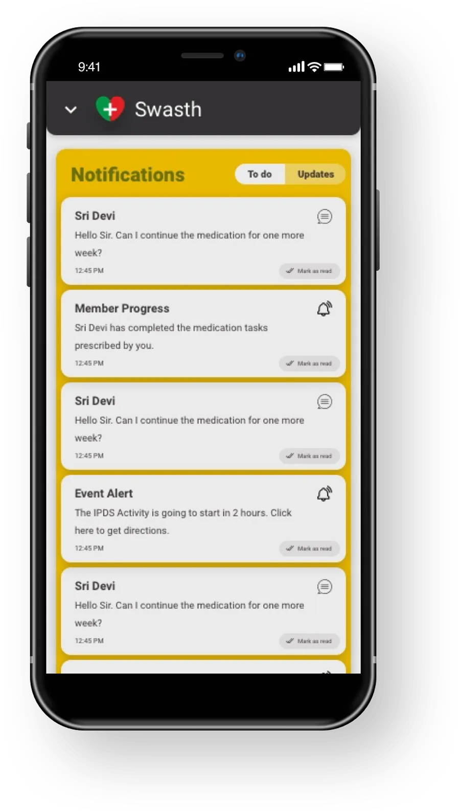 Swasth data collection PWA — screen 6