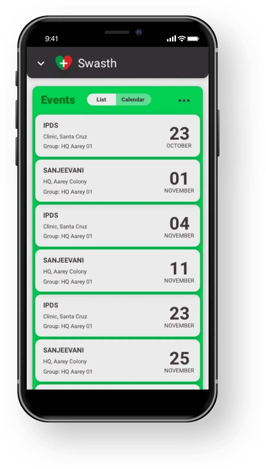 Swasth data collection PWA — screen 7