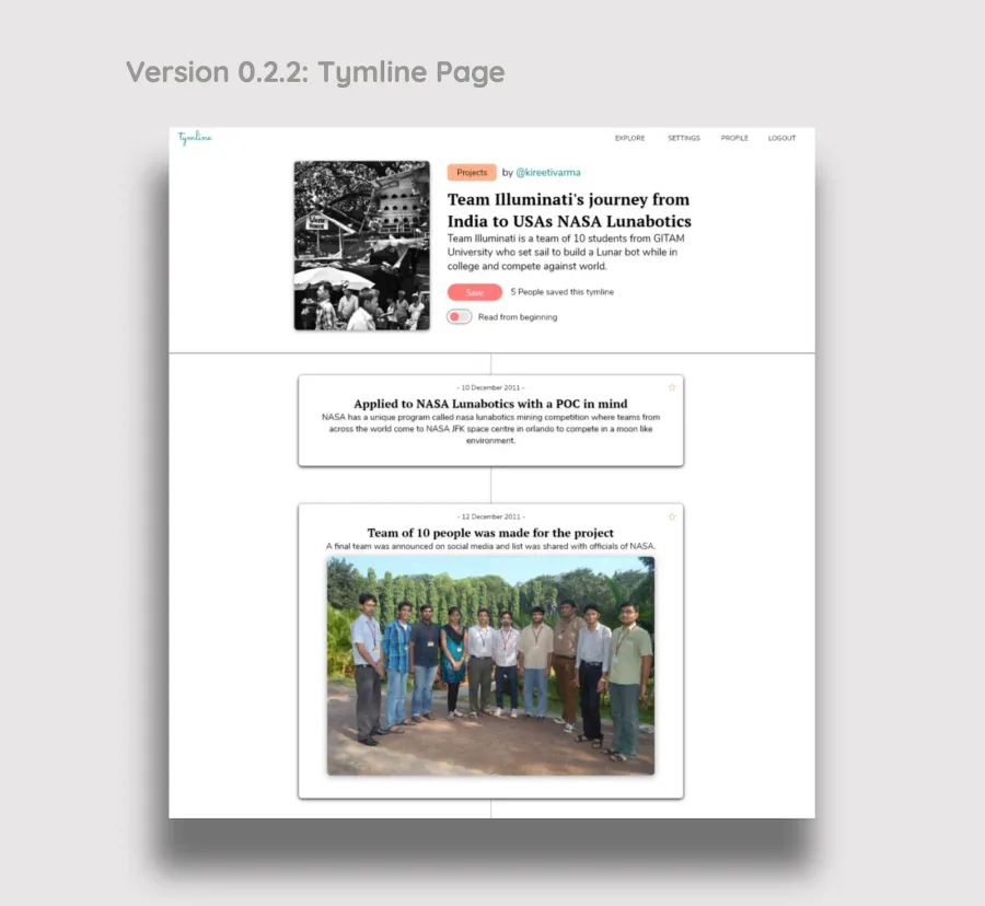 Tymline design iteration 6