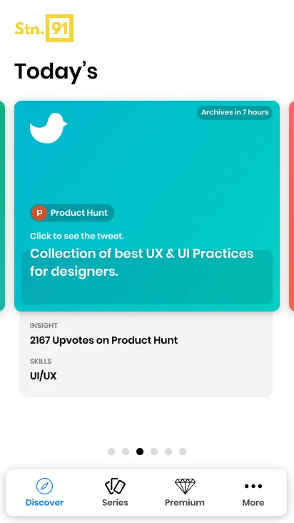Station91 app UI