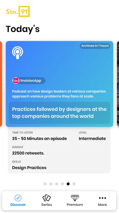 Station91 app UI