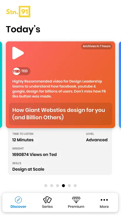 Station91 app UI