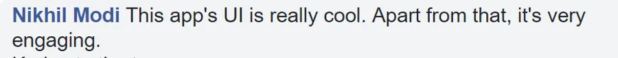 User comment on Station91 UI