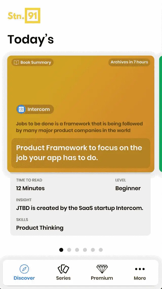 Station91 app Interaction Design
